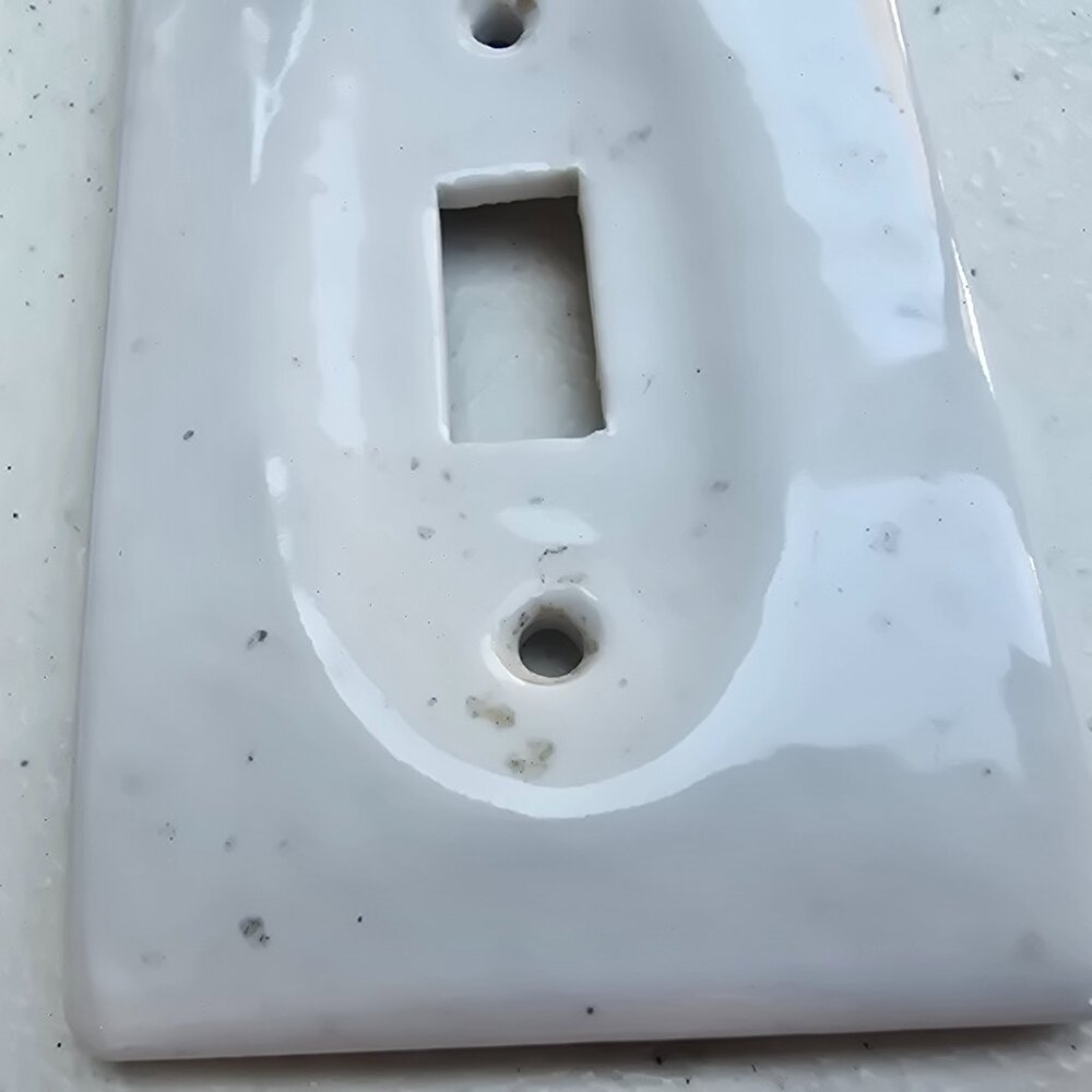 Vintage White Porcelain Electrical Outlet Switch Cover Plates - Picture 7 of 10